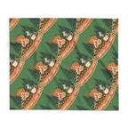 Campfire Cozy Fleece Blanket – 'Campfires & Good Times' Retro Outdoor Throw