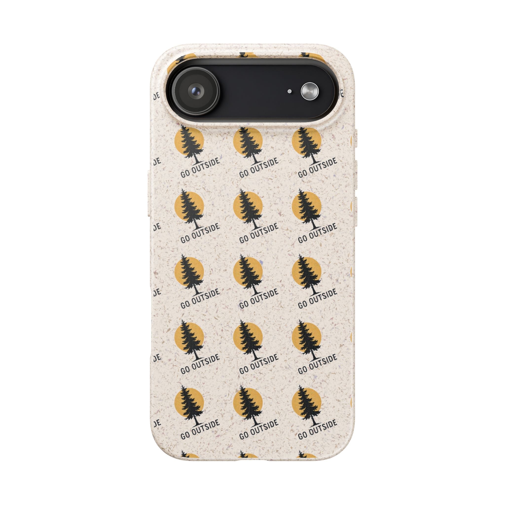 Biodegradable Phone Case — 'Go Outside' Recycled Eco-Friendly iPhone Cover
