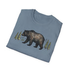 Bear & Forest T‑Shirt - Rustic Woodland Graphic Tee