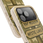 Biodegradable Phone Case — 'Nap Meadow' Mystic Lake Camping Design
