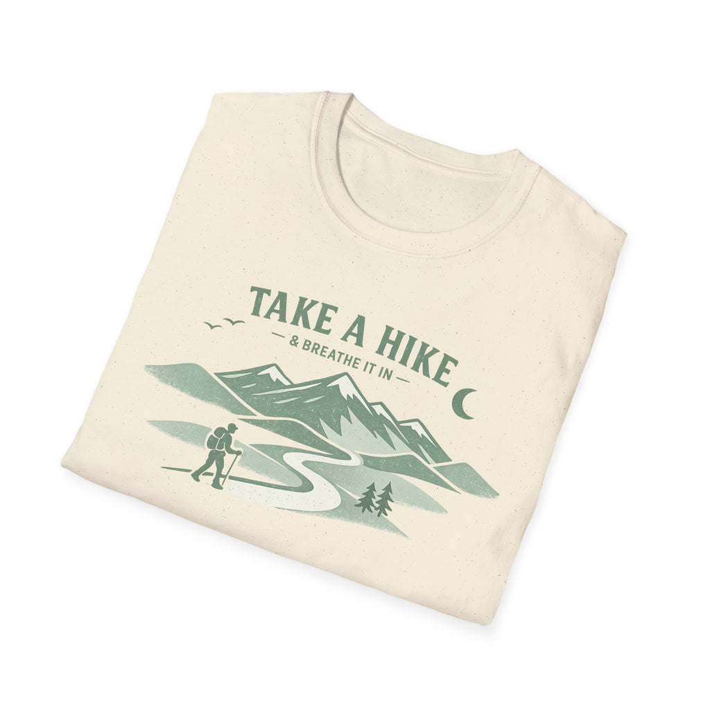 "Take A Hike & Breathe It In" Outdoor Hiking Graphic Tee