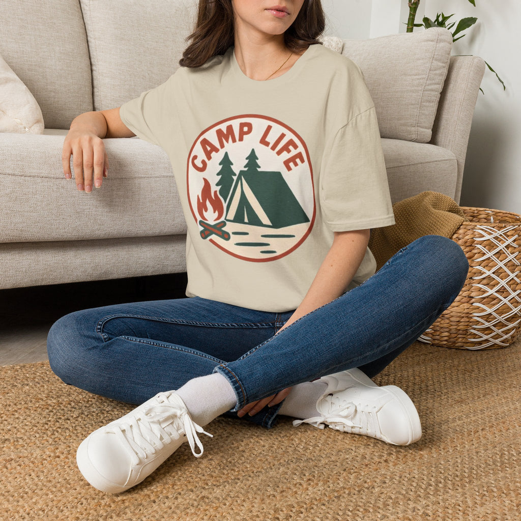 Camp Life T-Shirt — Tent & Campfire Outdoor Tee