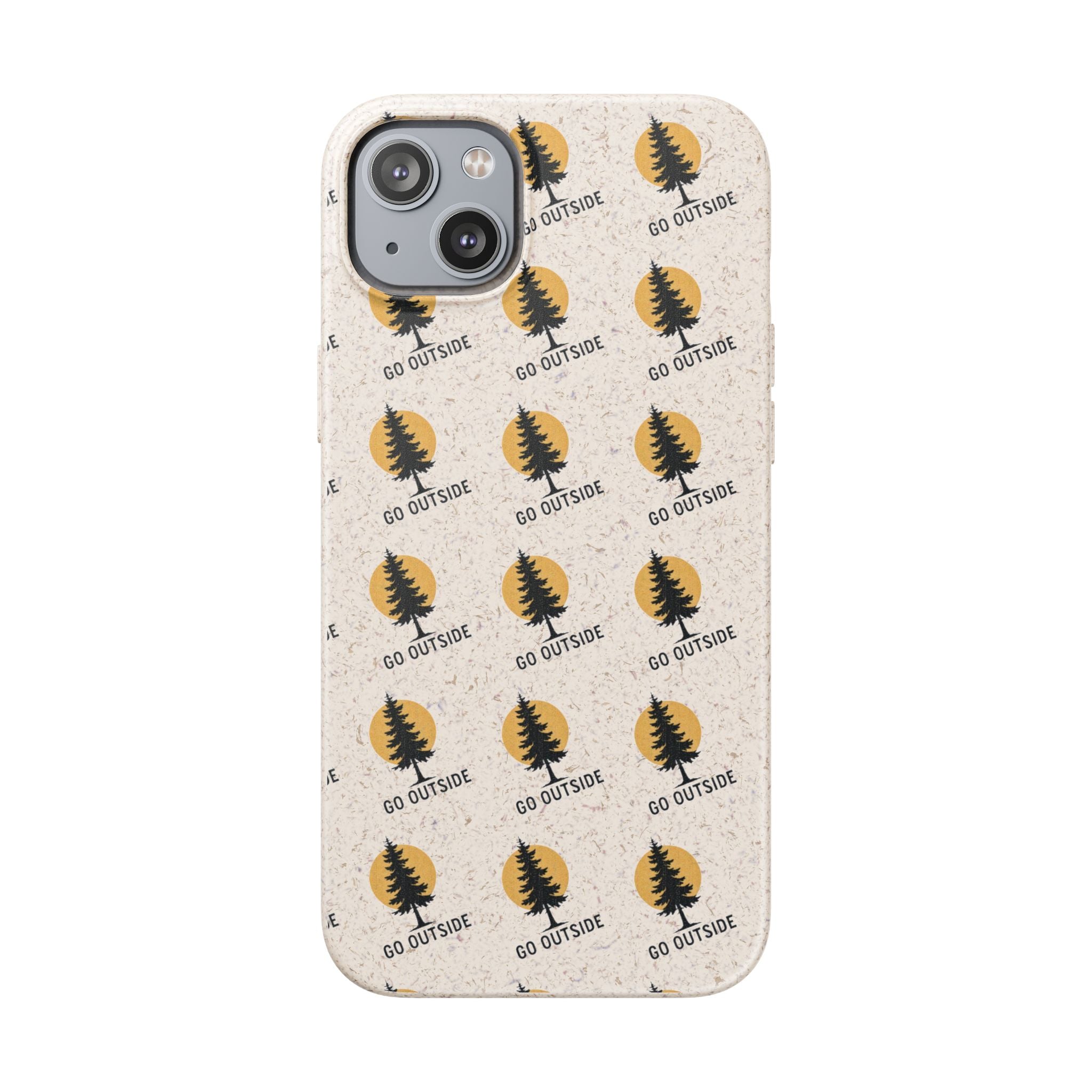Biodegradable Phone Case — 'Go Outside' Recycled Eco-Friendly iPhone Cover
