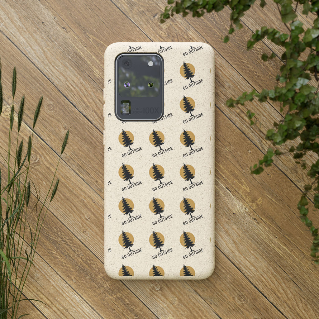 Biodegradable Phone Case — 'Go Outside' Recycled Eco-Friendly iPhone Cover
