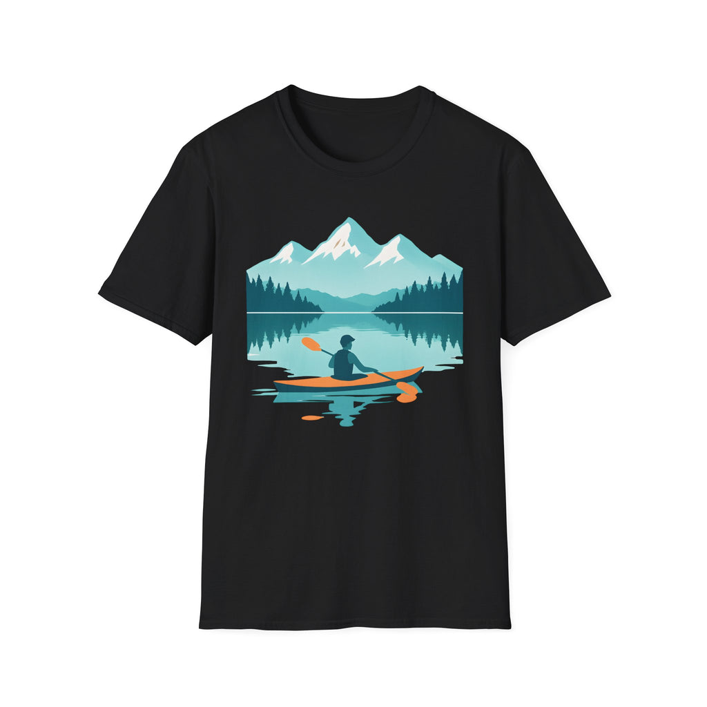 Kayaker on Serene Mountain Lake T-Shirt