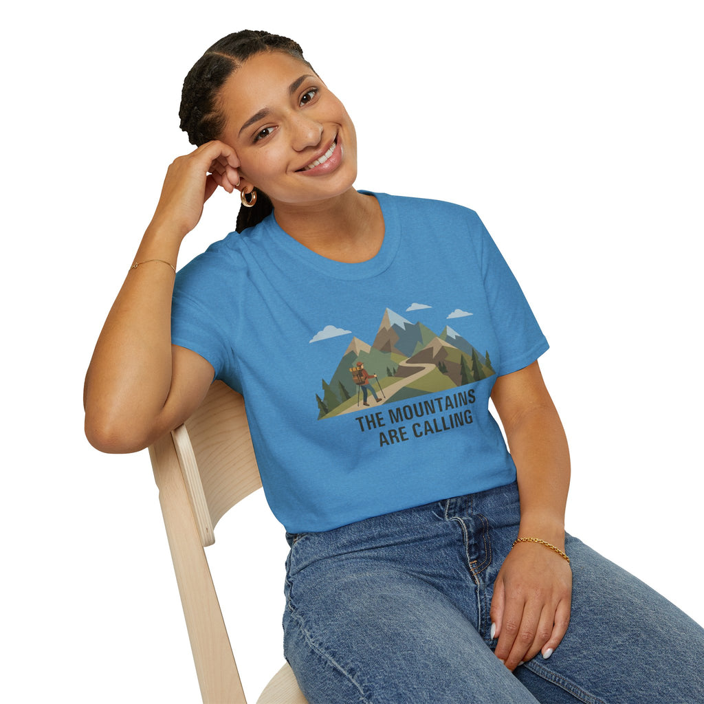 Campground Scenic T-Shirt — Minimalist Tent & Campfire Graphic
