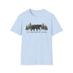 "The Mountains Are Calling" Bear and Pines T-Shirt — Outdoor Graphic Tee