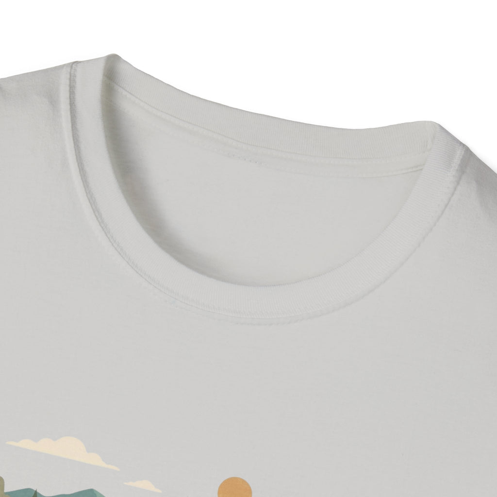 Hiker Mountain Sunset T-Shirt — Scenic Trail Adventure Tee