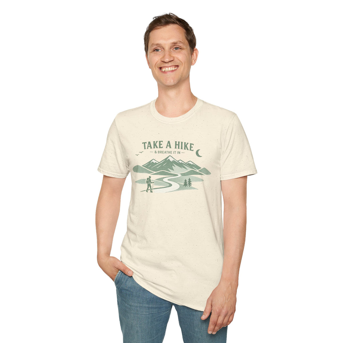 "Take A Hike & Breathe It In" Outdoor Hiking Graphic Tee