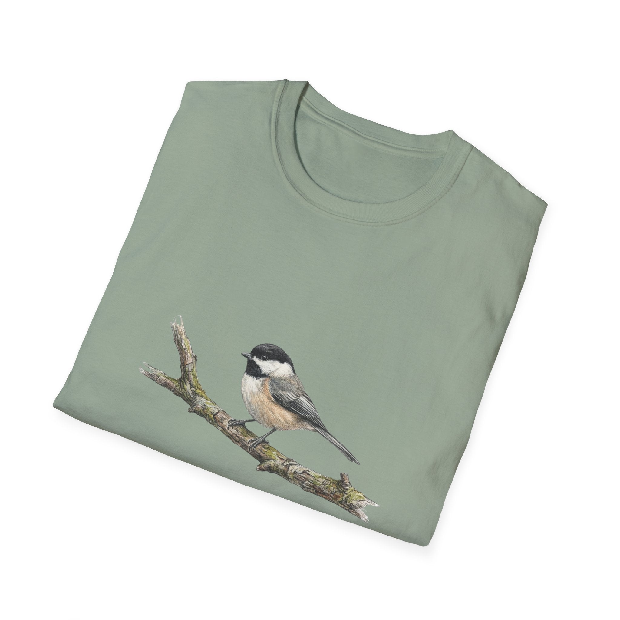 Chickadee Bird Tee — Watercolor Songbird T‑Shirt