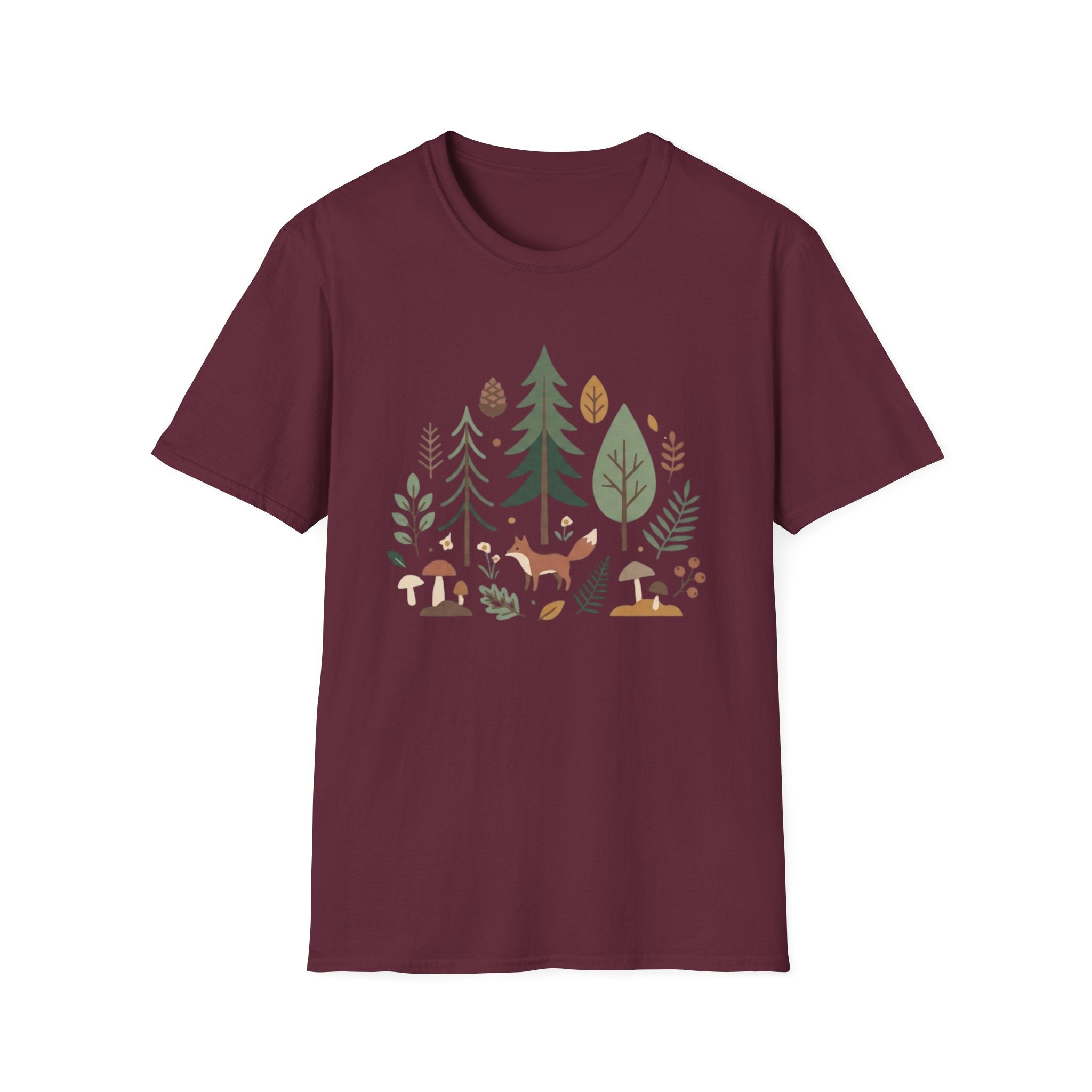 Woodland Fox T-Shirt — Nature Forest Camping Graphic Tee
