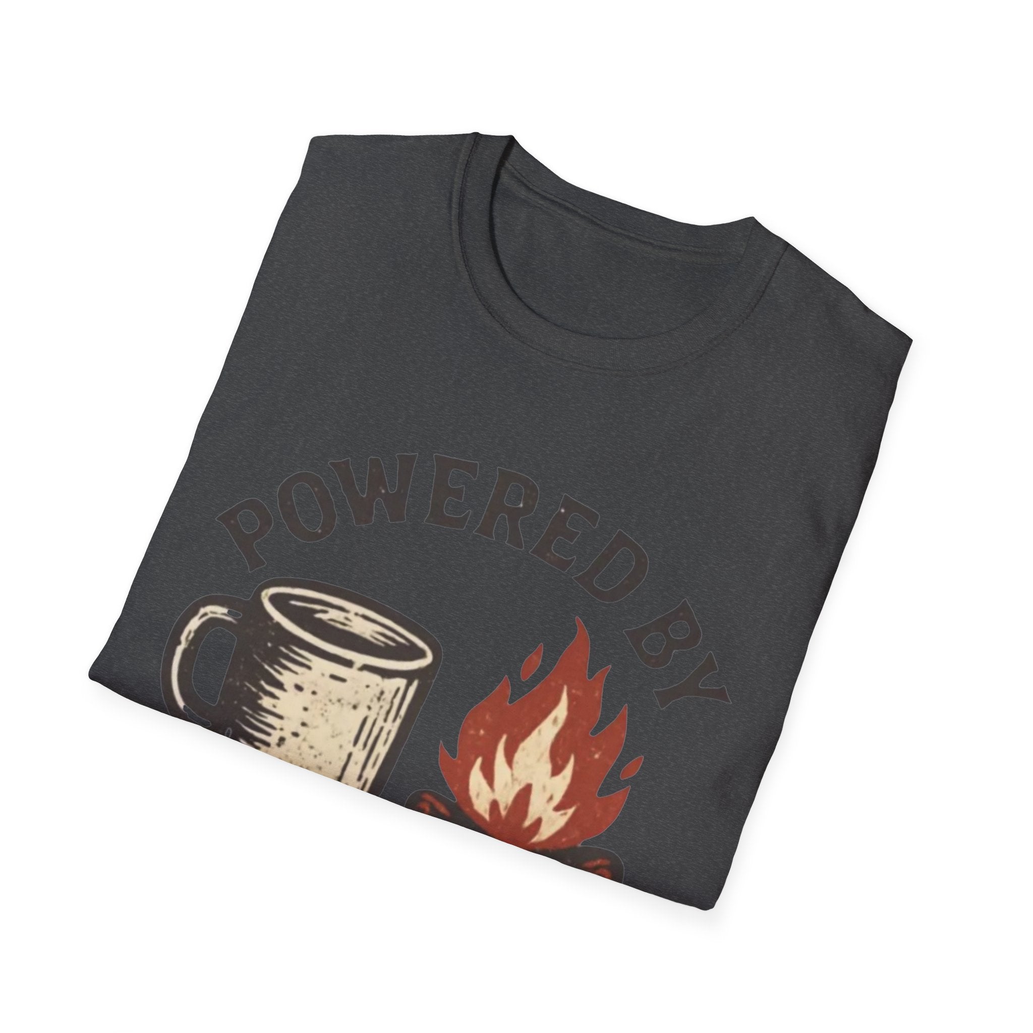 Powered By Coffee And Campfires Vintage Camping T-Shirt