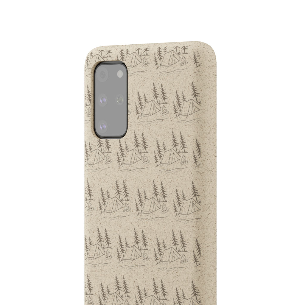 Biodegradable Phone Case — Eco-Friendly Forest Sketch Pattern