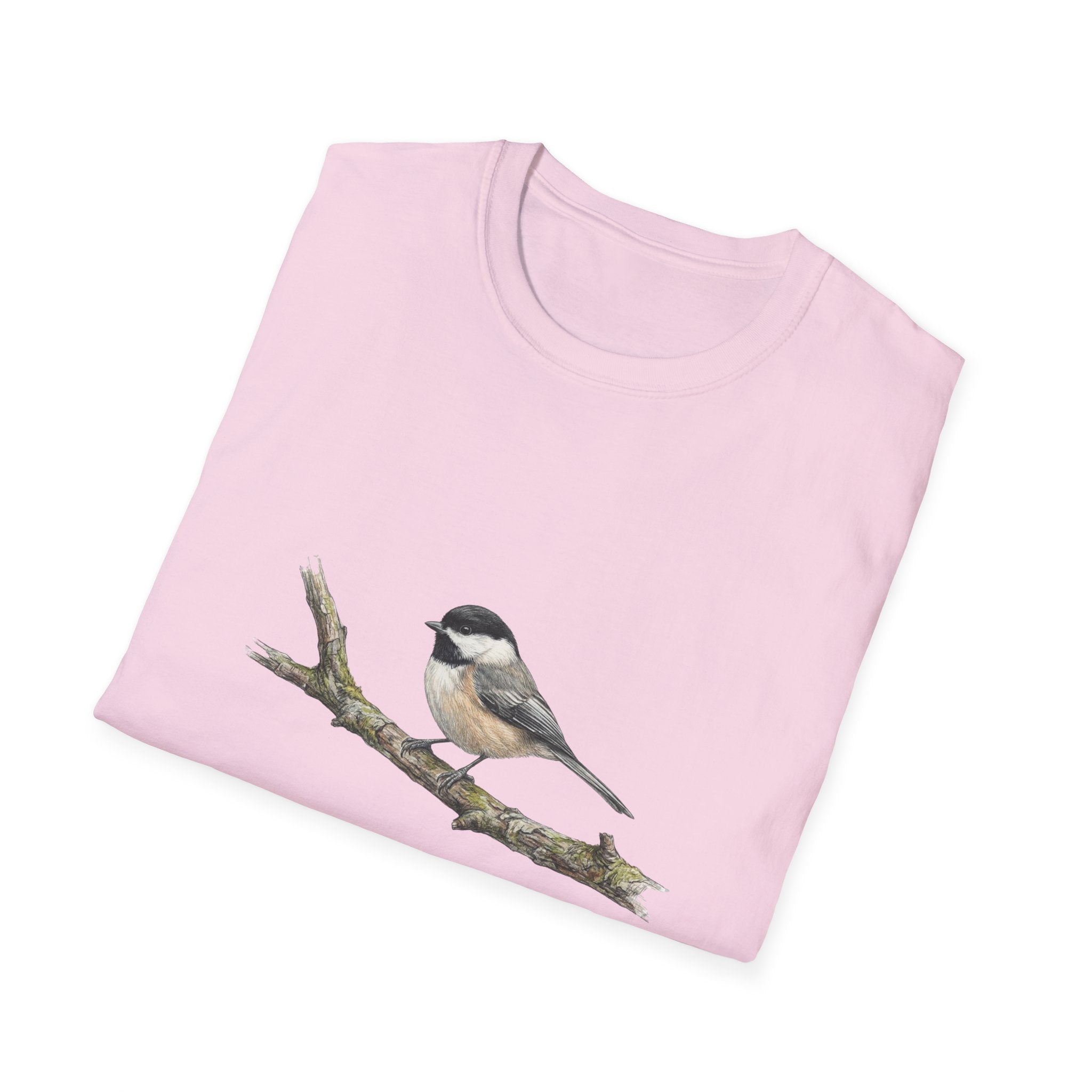 Chickadee Bird Tee — Watercolor Songbird T‑Shirt