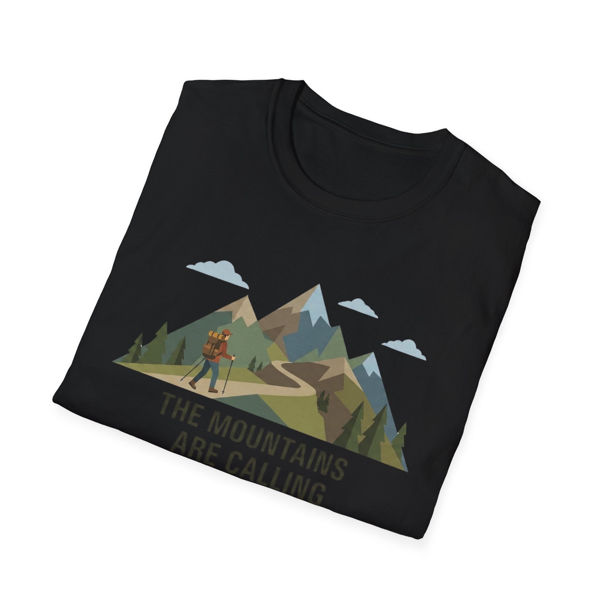 Campground Scenic T-Shirt — Minimalist Tent & Campfire Graphic