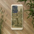 Biodegradable Phone Case — 'Nap Meadow' Mystic Lake Camping Design