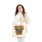 Wild at Heart Canvas Tote — Retro Mountain Heart Eco Shopper