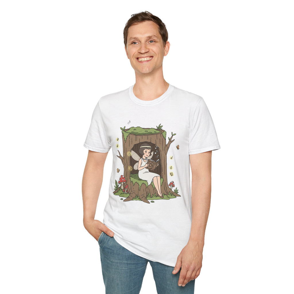 Forest Flapper Fairy Reading in Tree Hollow T-Shirt