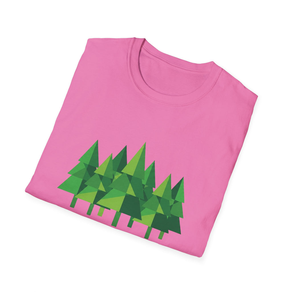 Forest Graphic T-Shirt — Minimal Green Pine Trees Tee