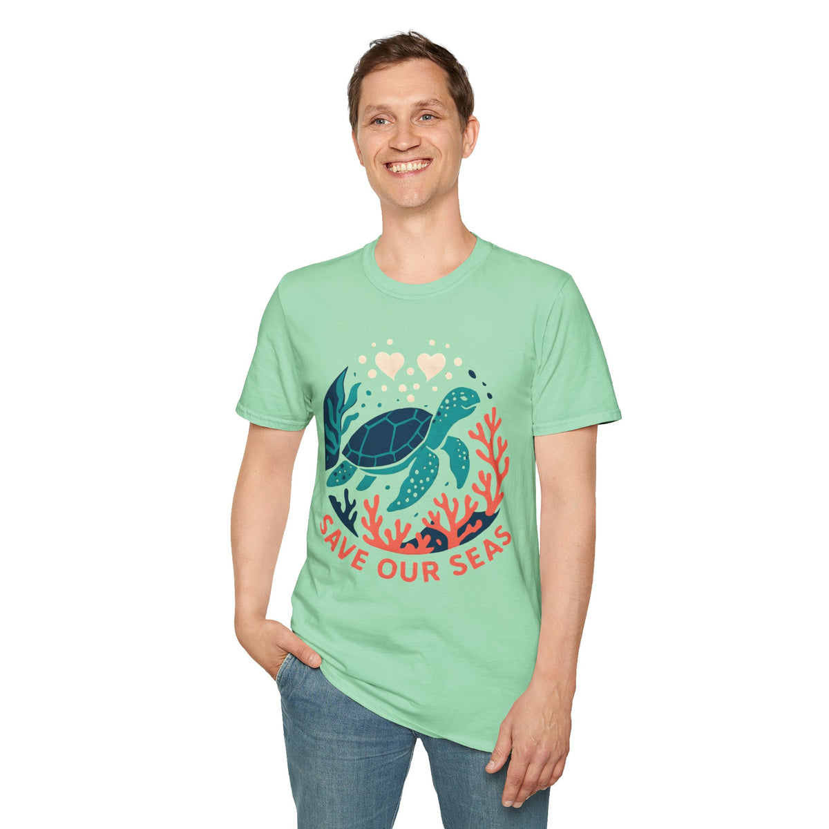 "Save Our Seas" Sea Turtle Ocean Conservation Tee Shirt