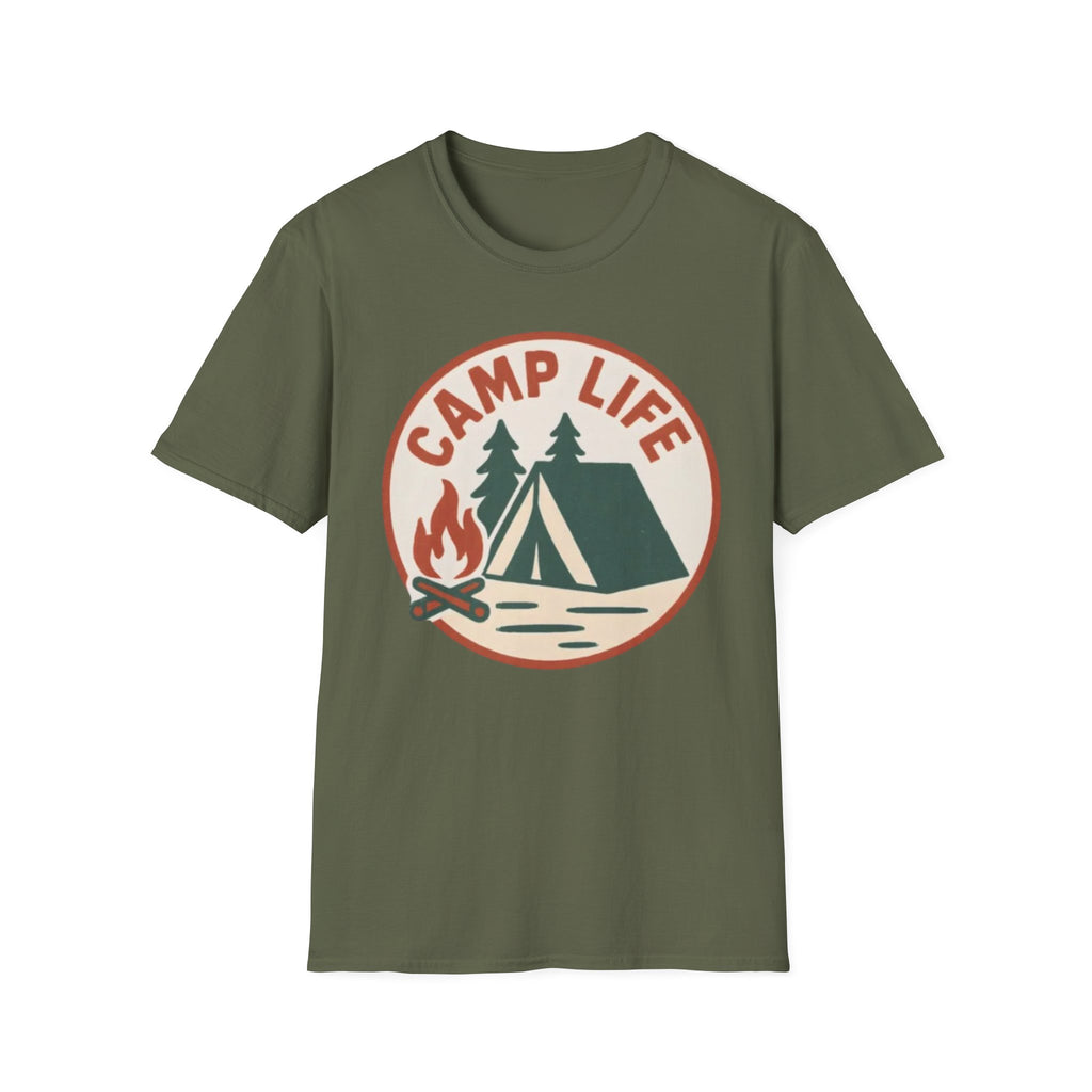 Camp Life T-Shirt — Tent & Campfire Outdoor Tee