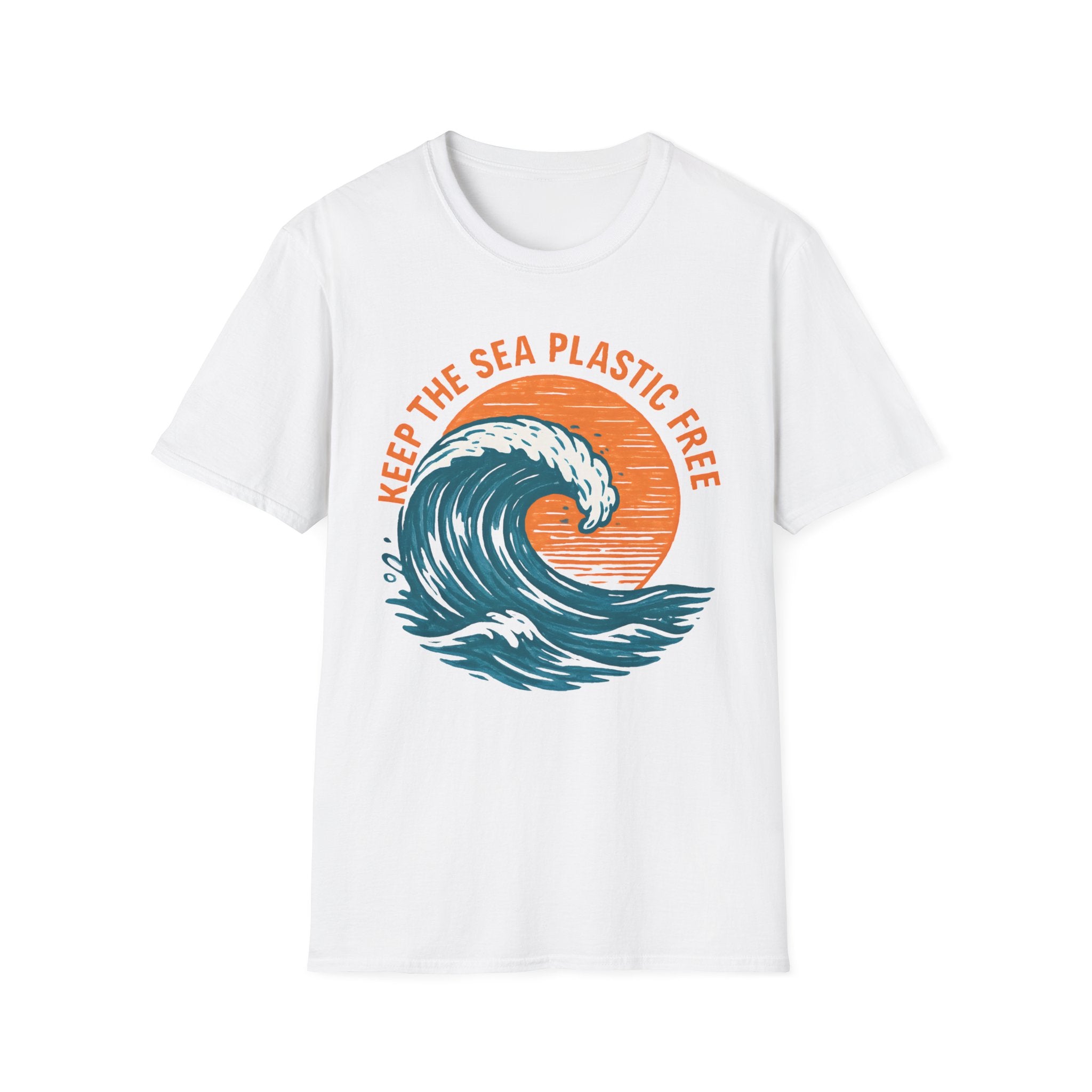 Keep the Sea Plastic Free T-Shirt — Ocean Conservation Wave Tee