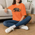Bear & Forest T‑Shirt - Rustic Woodland Graphic Tee
