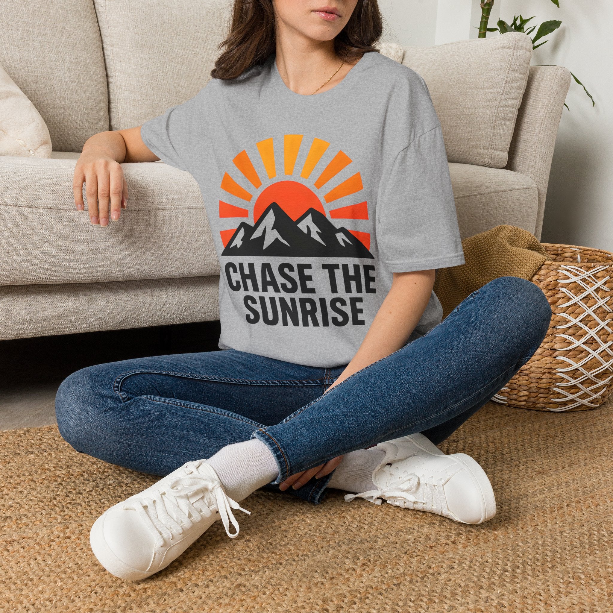 Chase The Sunrise Mountain T-Shirt — Sunrise & Peaks Graphic Tee