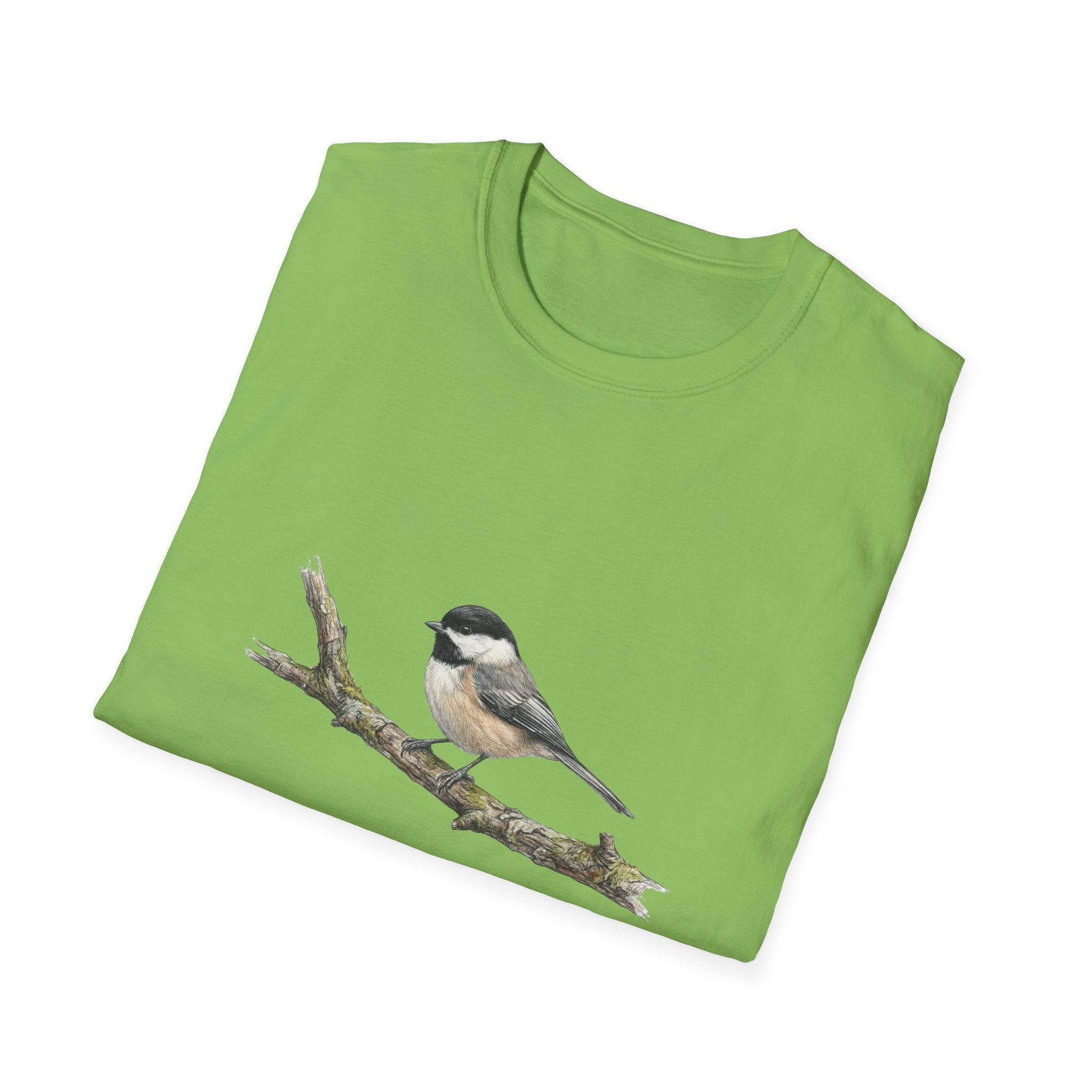 Chickadee Bird Tee — Watercolor Songbird T‑Shirt