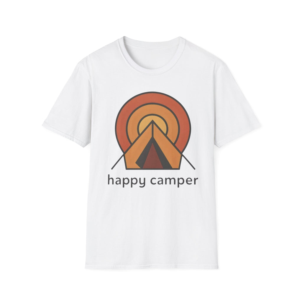 Happy Camper Retro Sunset Camping T-Shirt