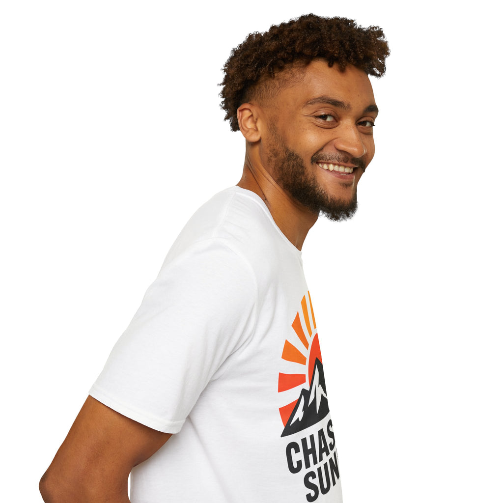 Chase The Sunrise Mountain T-Shirt — Sunrise & Peaks Graphic Tee
