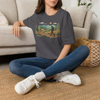 Hiker Mountain Sunset T-Shirt — Scenic Trail Adventure Tee