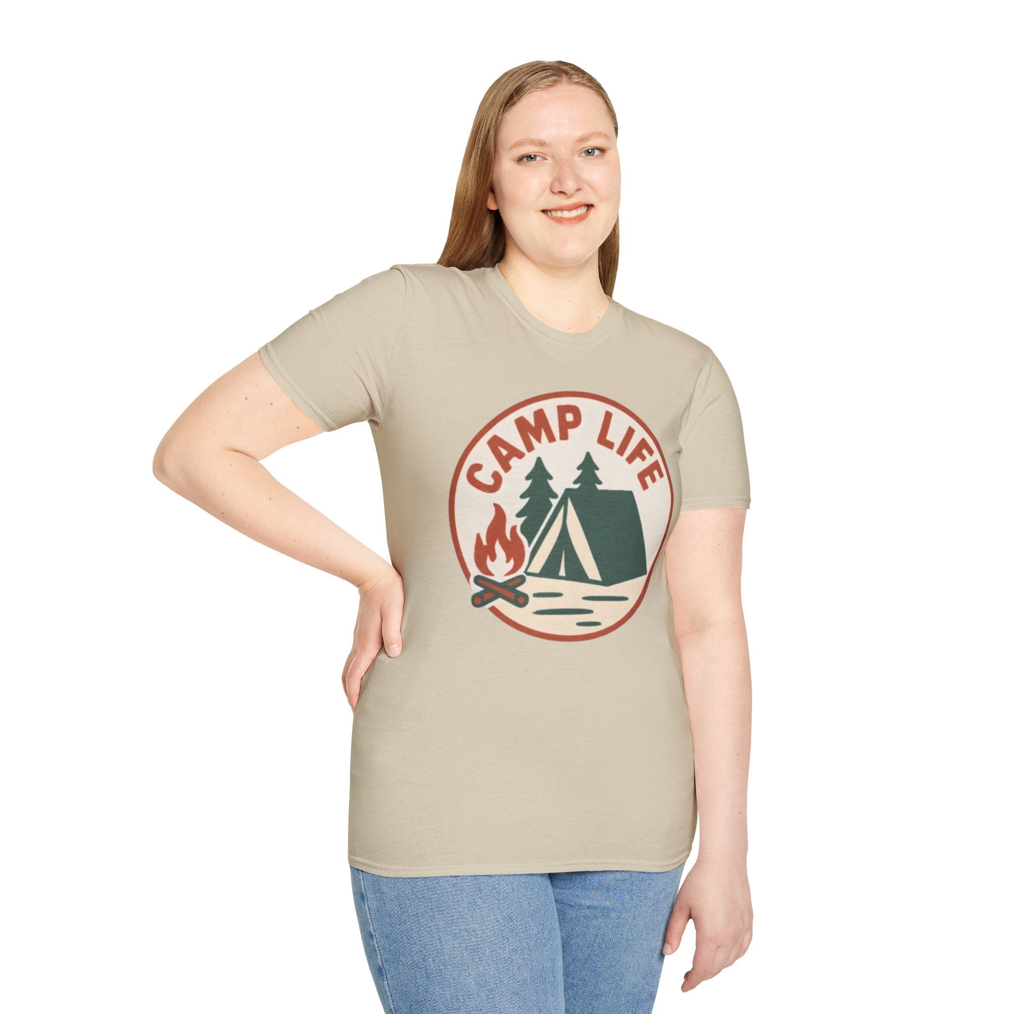 Camp Life T-Shirt — Tent & Campfire Outdoor Tee