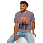 Chase The Sunrise Mountain T-Shirt — Sunrise & Peaks Graphic Tee