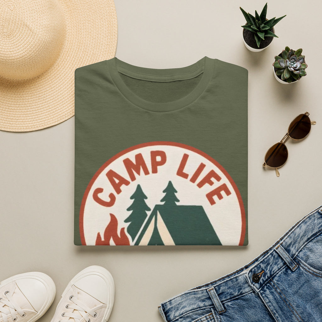 Camp Life T-Shirt — Tent & Campfire Outdoor Tee