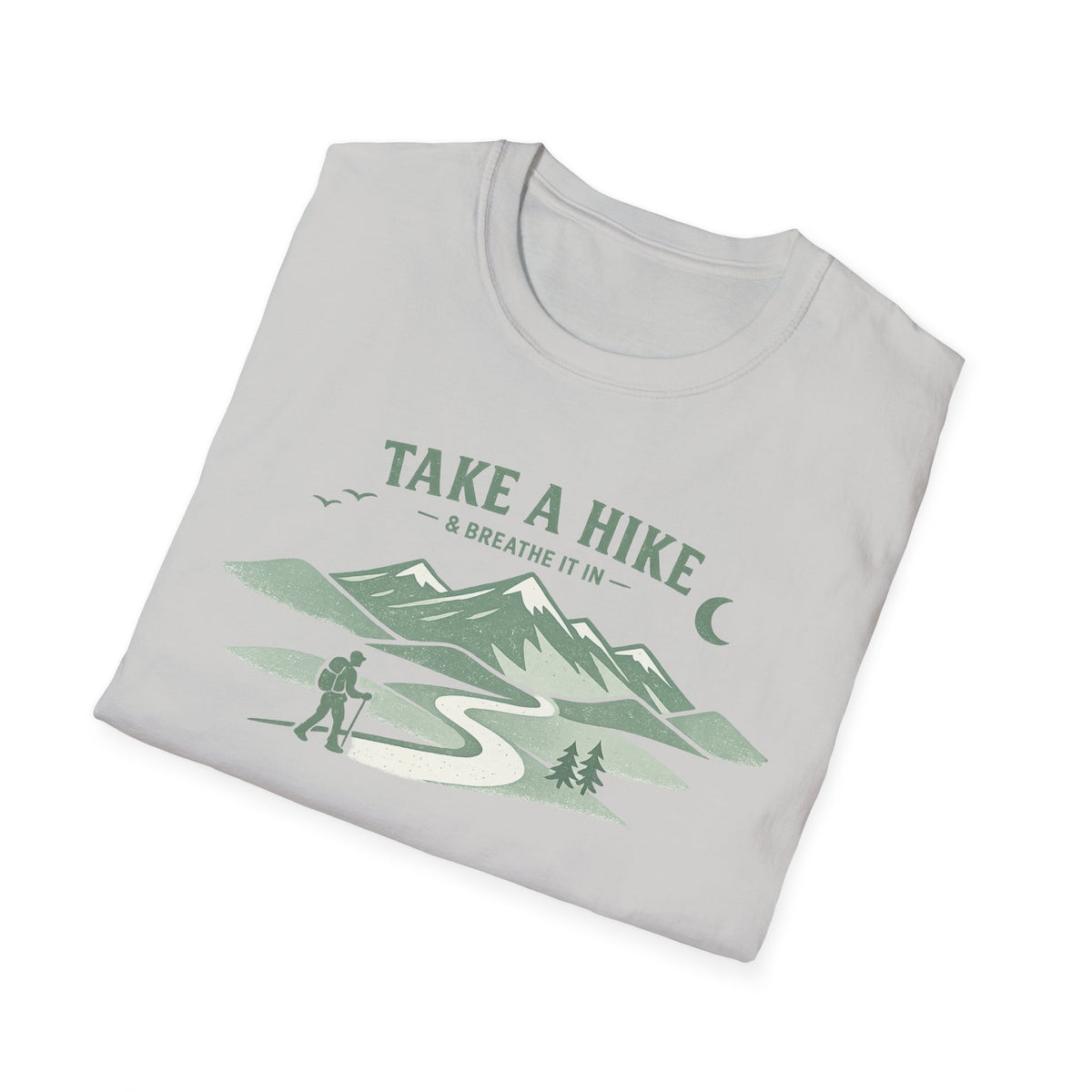 "Take A Hike & Breathe It In" Outdoor Hiking Graphic Tee