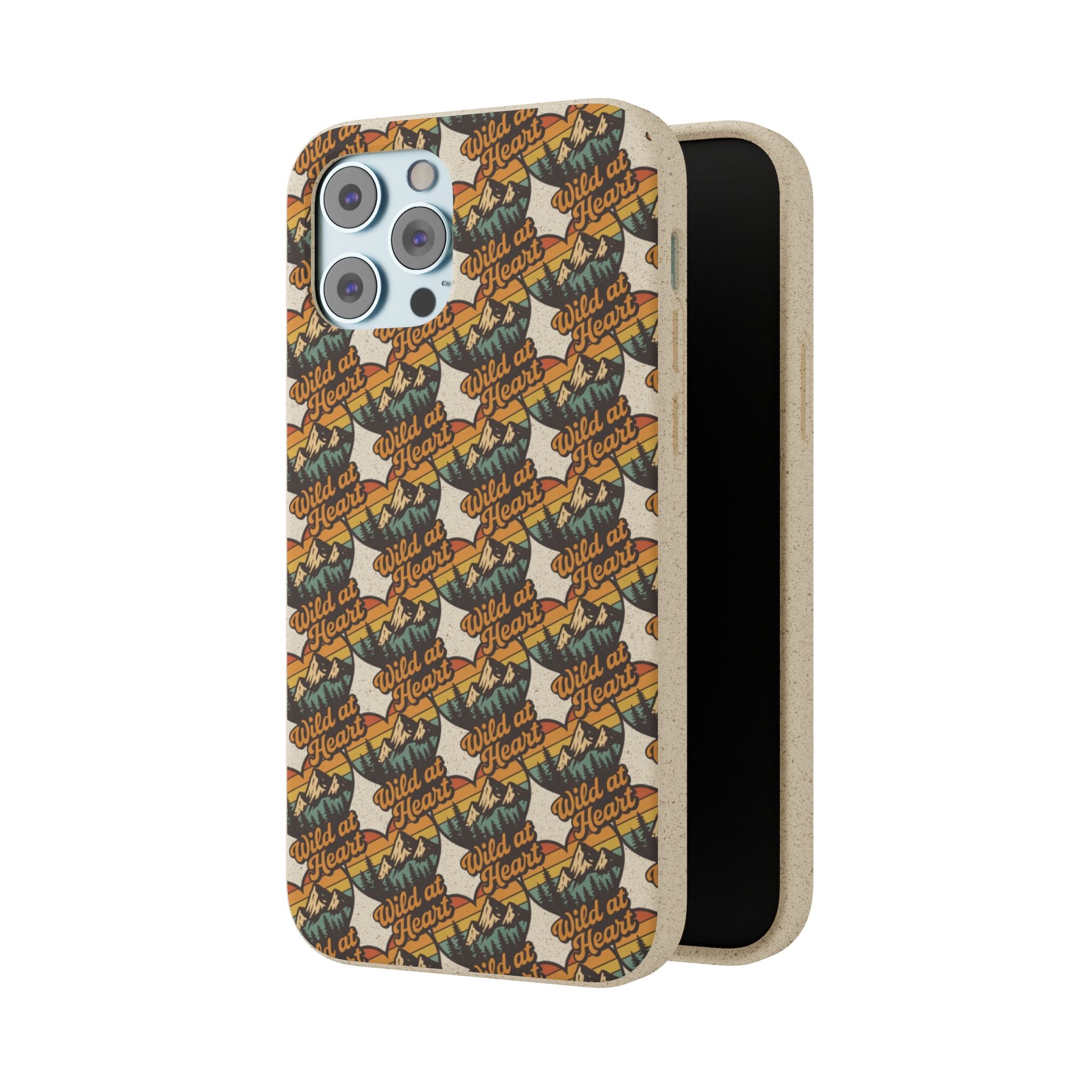 Eco-Friendly Phone Case — Vintage Camper Pattern Biodegradable iPhone Cover