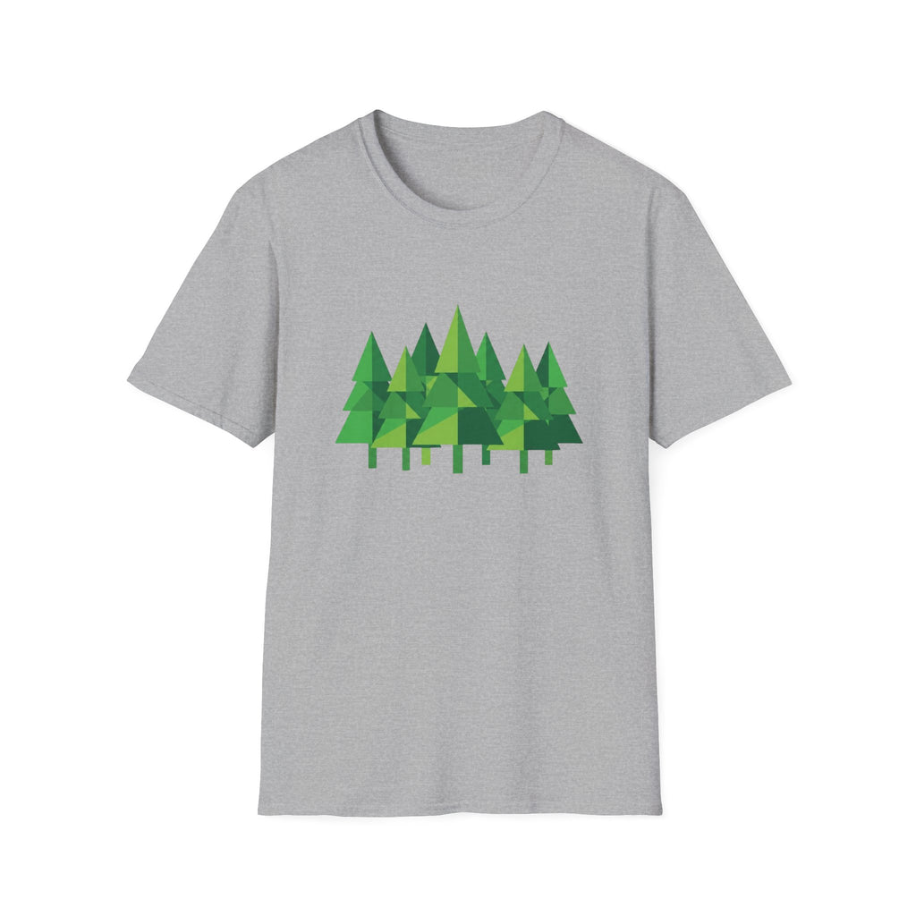 Forest Graphic T-Shirt — Minimal Green Pine Trees Tee