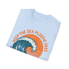 Keep the Sea Plastic Free T-Shirt — Ocean Conservation Wave Tee