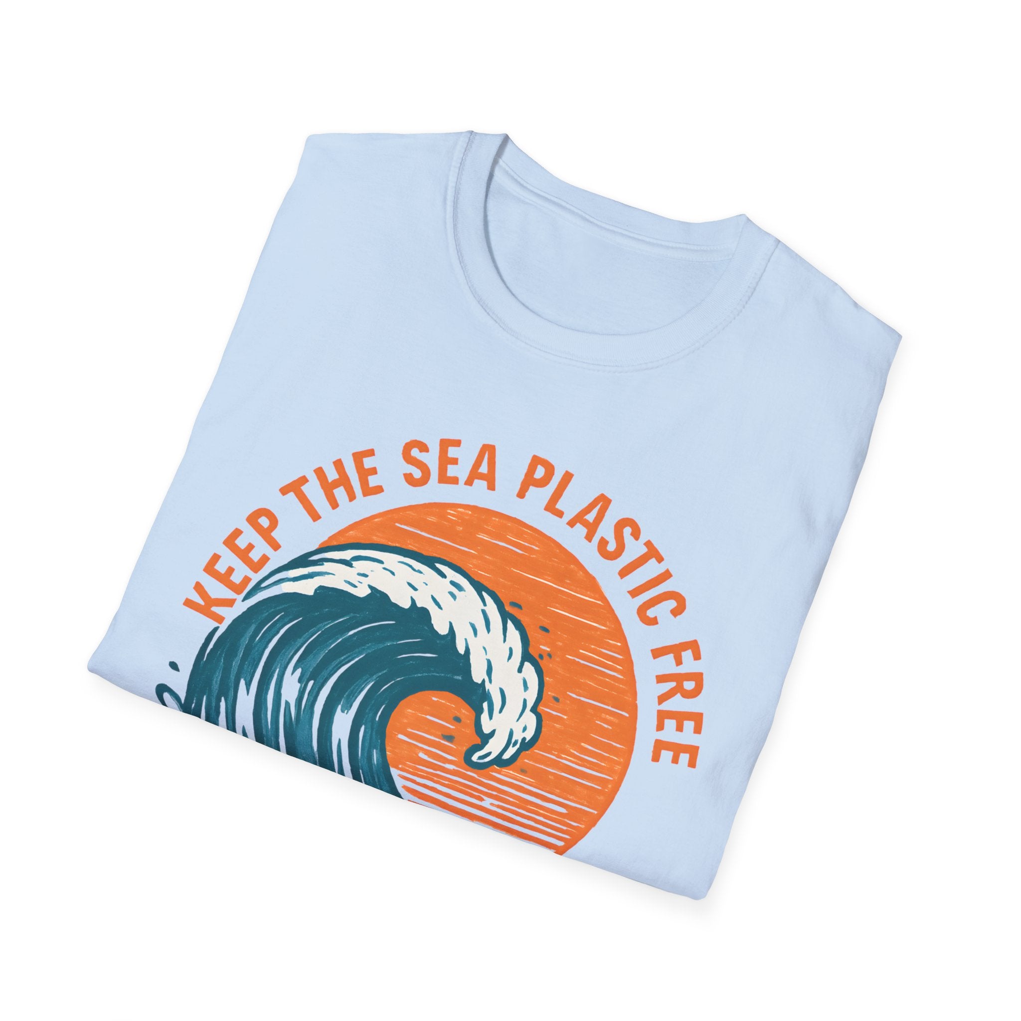 Keep the Sea Plastic Free T-Shirt — Ocean Conservation Wave Tee