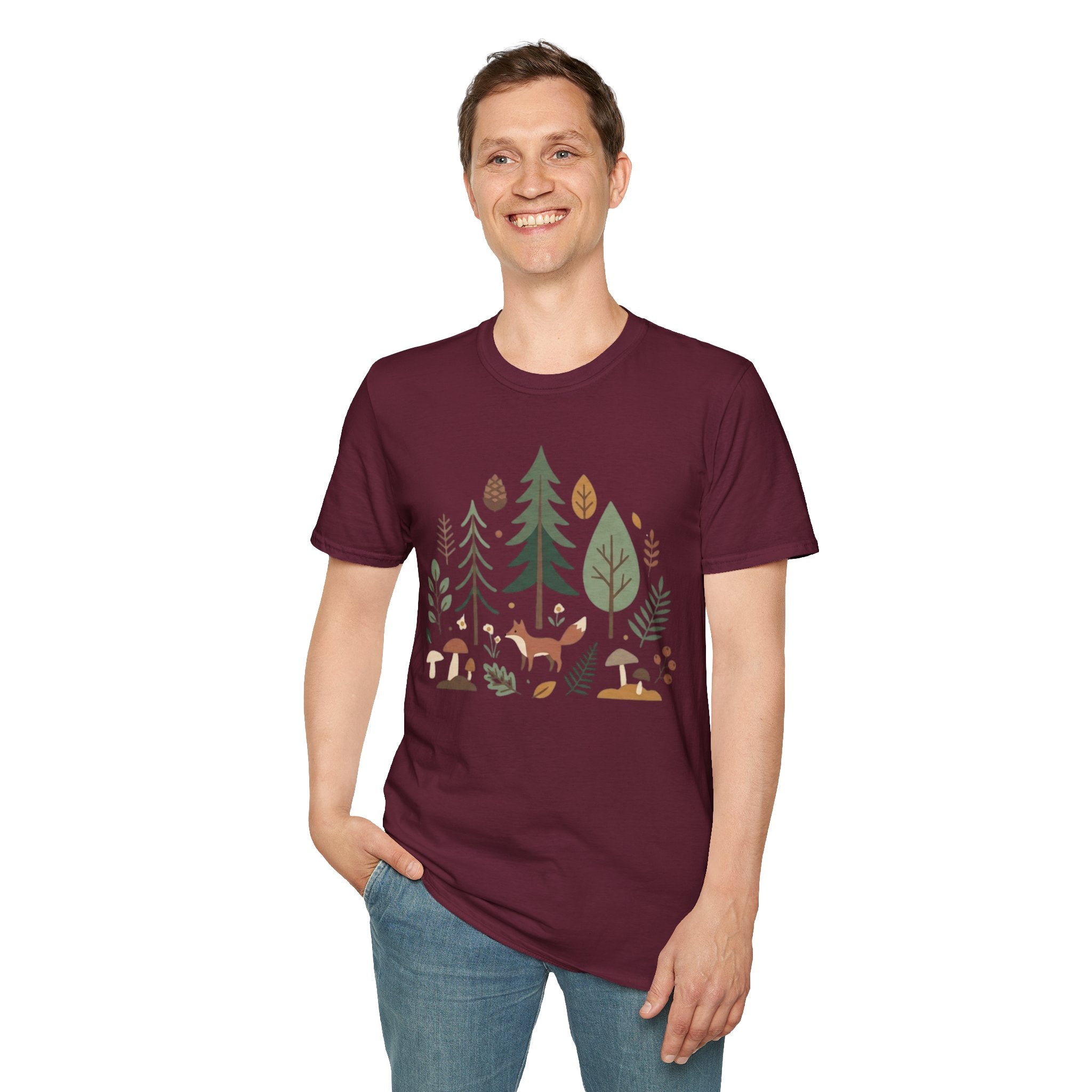Woodland Fox T-Shirt — Nature Forest Camping Graphic Tee