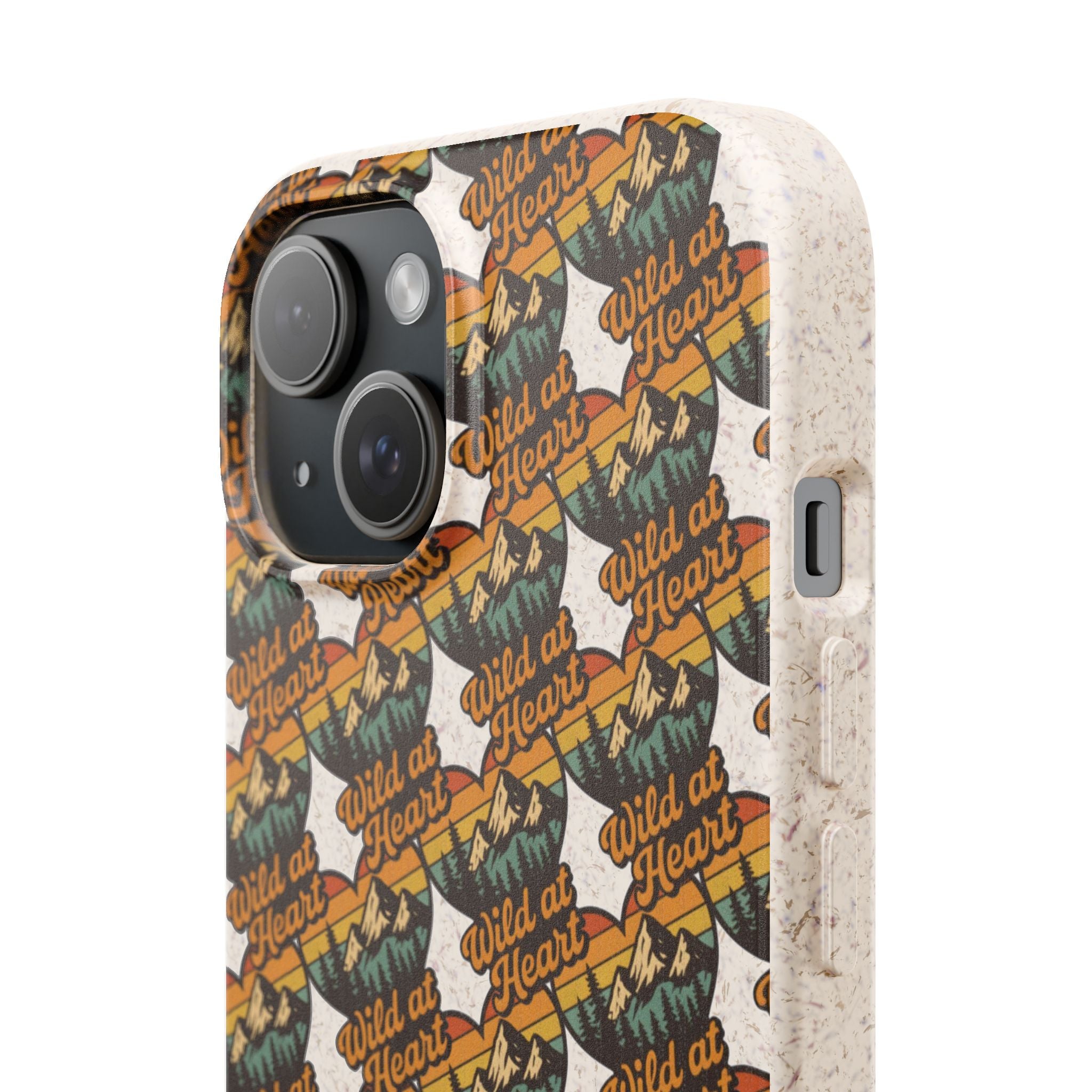 Eco-Friendly Phone Case — Vintage Camper Pattern Biodegradable iPhone Cover