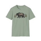 Bear & Forest T‑Shirt - Rustic Woodland Graphic Tee