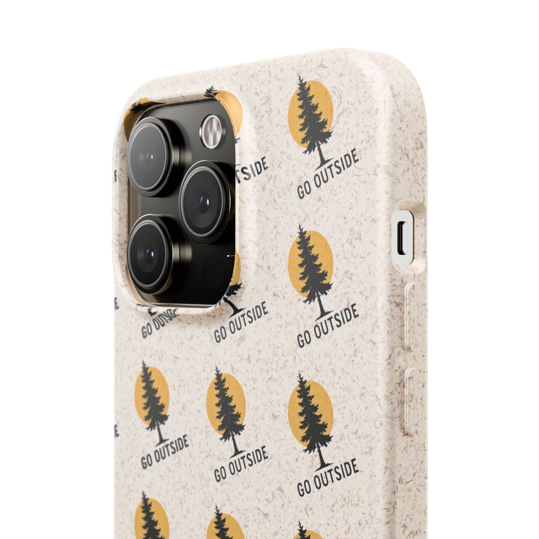 Biodegradable Phone Case — 'Go Outside' Recycled Eco-Friendly iPhone Cover
