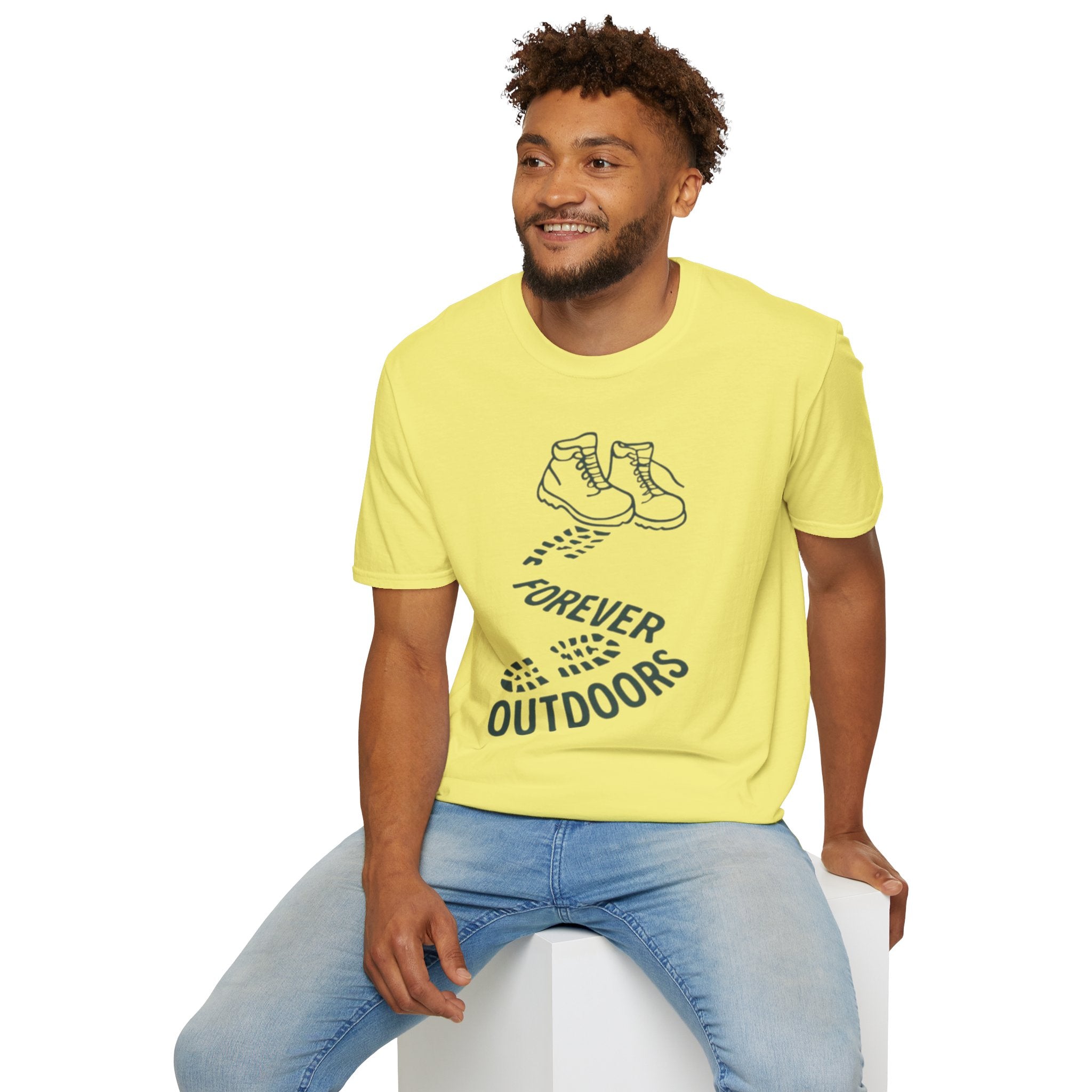 Boots with Footprints "Forever Outdoors" T-Shirt
