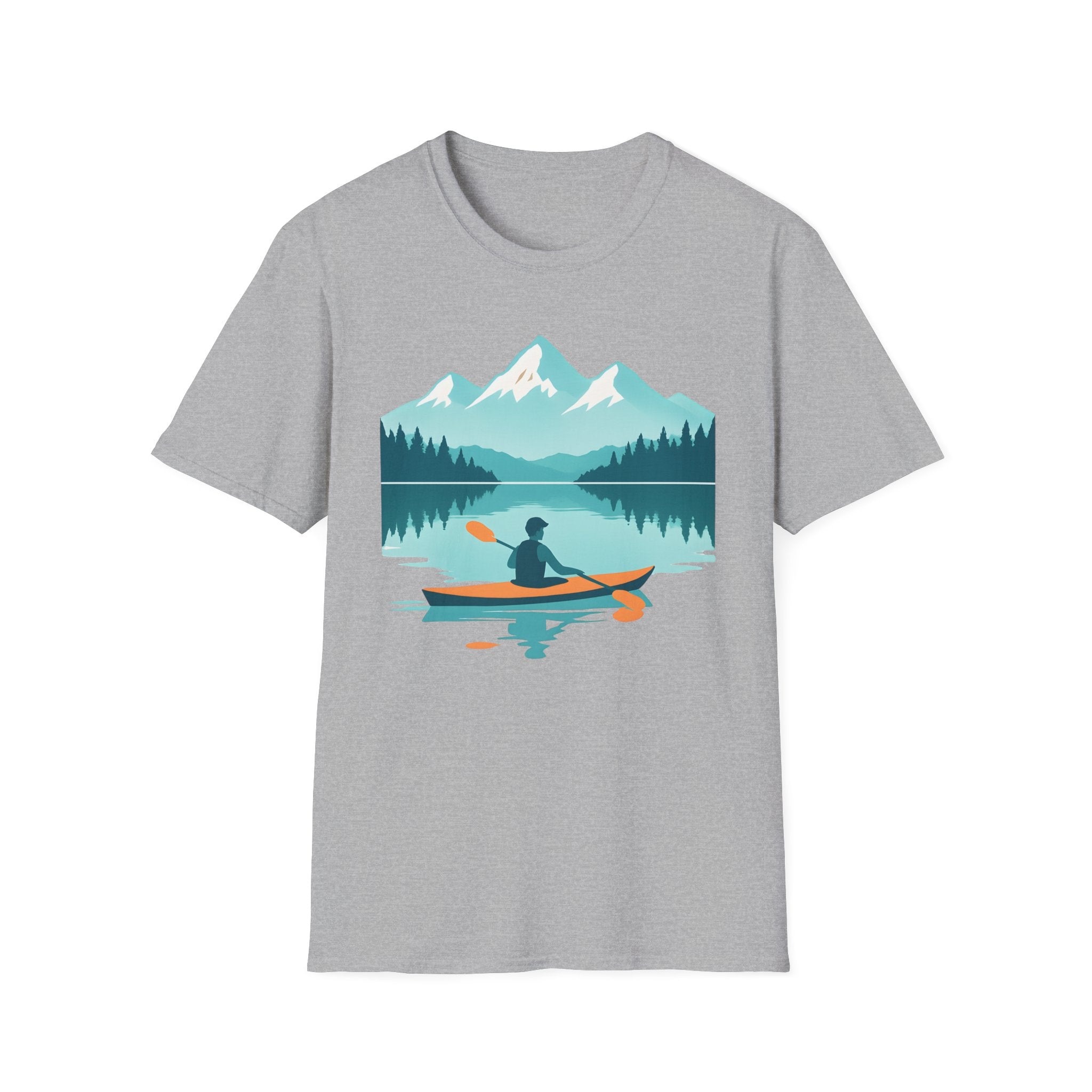 Kayaker on Serene Mountain Lake T-Shirt