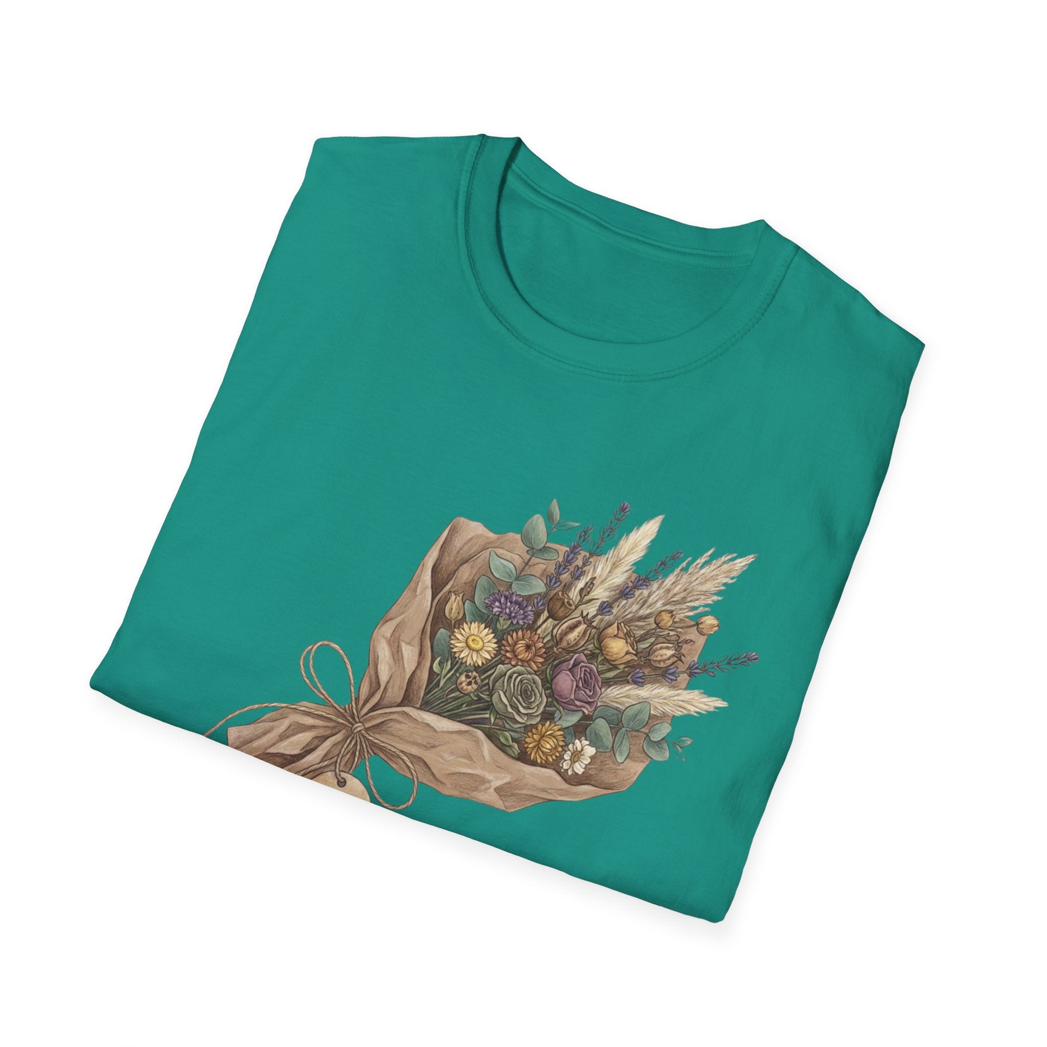 Floral Bouquet Graphic T-Shirt — Rustic Wildflower Bouquet Tee