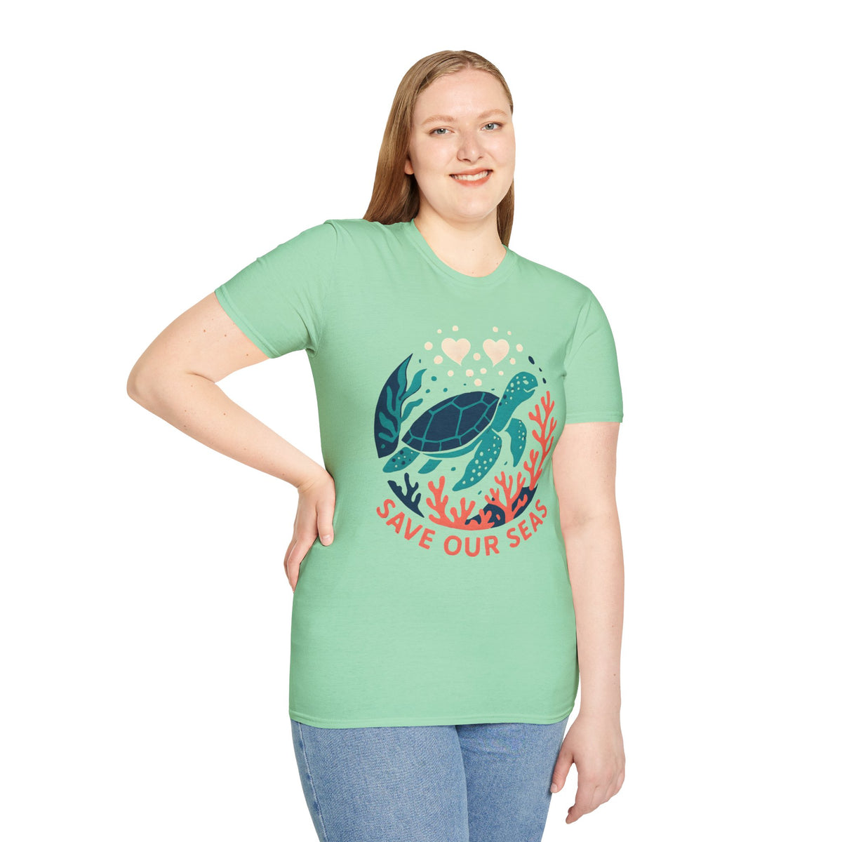 "Save Our Seas" Sea Turtle Ocean Conservation Tee Shirt
