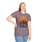 Chase The Sunrise Mountain T-Shirt — Sunrise & Peaks Graphic Tee
