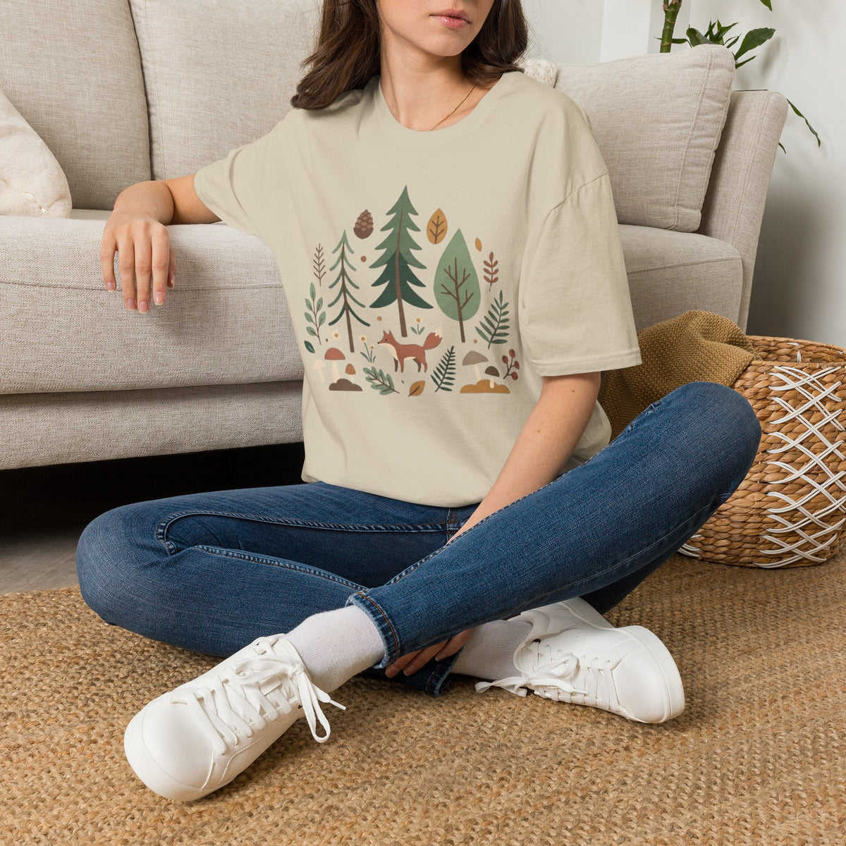 Woodland Fox T-Shirt — Nature Forest Graphic Tee Shirt
